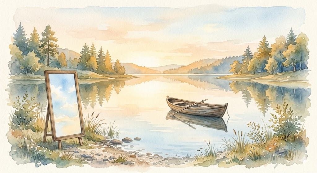 水不推船鏡子不說話